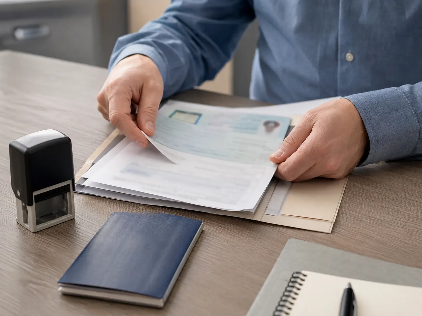 Document translation and certification process for legal and immigration records.